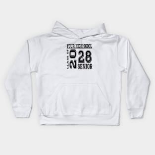 High School Senior 2028 Class of 2028 Graduate College Kids Hoodie